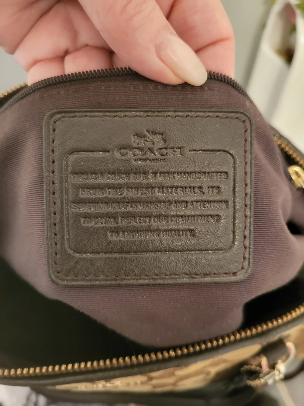 Coach Crossbody Bag - Brown & Dark Brown Interior / Gold Zipper 13